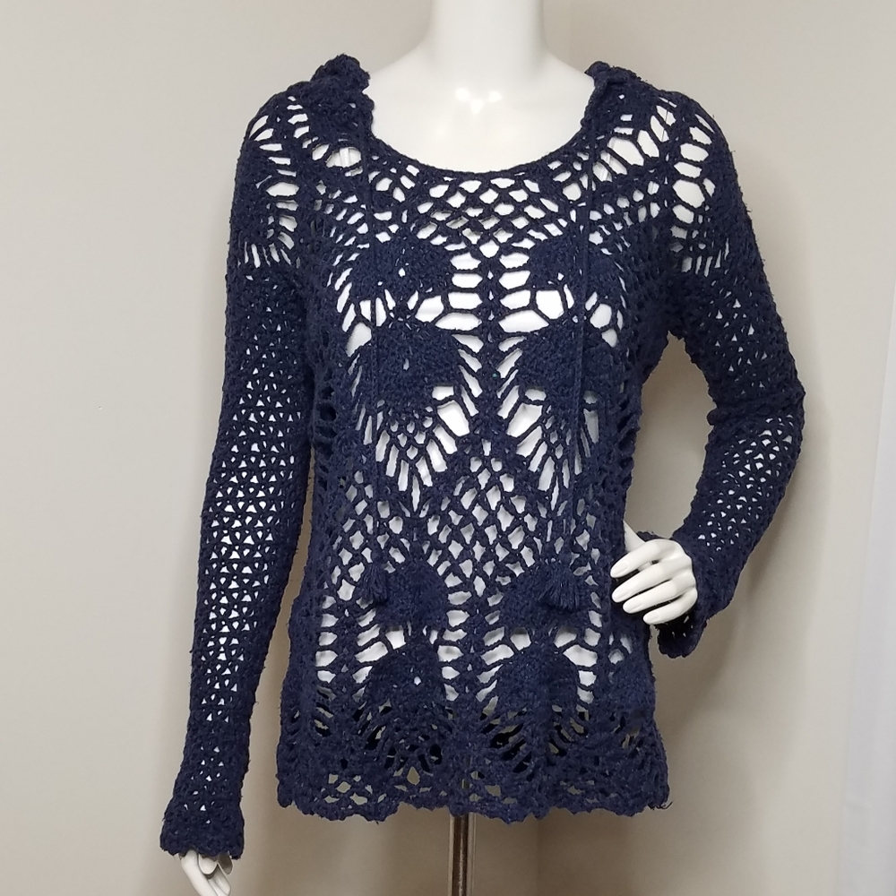 Free People Pacifica crocheted hoodie
